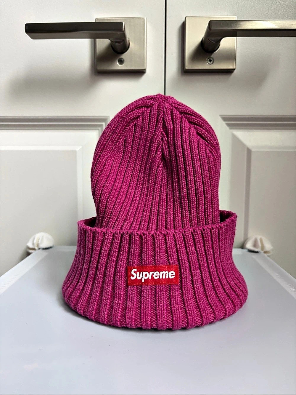Supreme Loose Gauge Beanie Pink